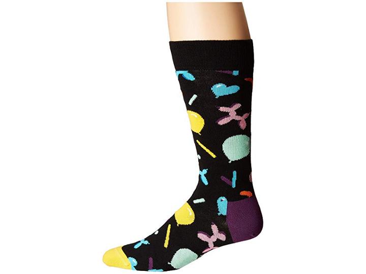 Happy Socks Balloon Animal Sock (black Multi) Men's Crew Cut Socks Shoes