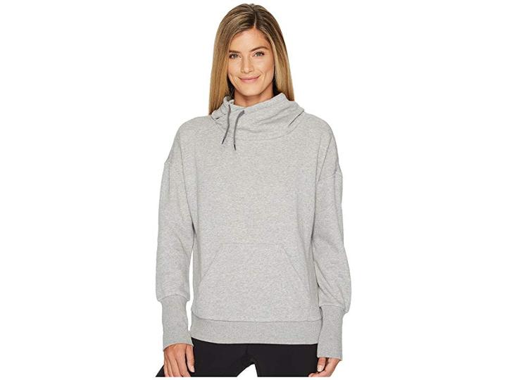 Reebok Fleece Cowl Neck Sweatshirt (medium Heather Grey) Women's Sweatshirt