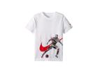 Nike Kids Brush Soccer Player Cotton Tee (little Kids) (white) Boy's T Shirt