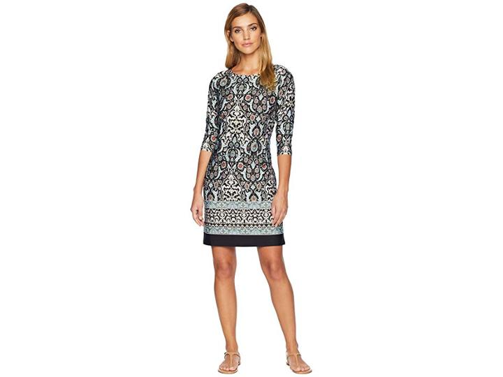 Roper 1840 Black Floral Vine Border (black) Women's Clothing