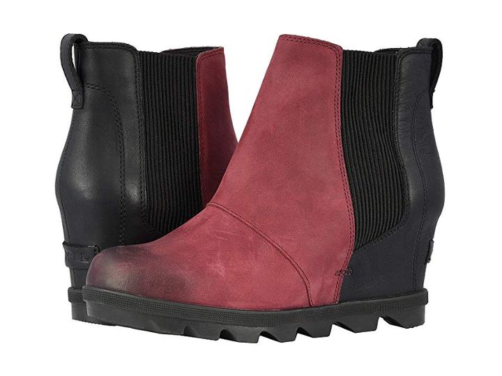 Sorel Joan Of Arctictm Wedge Ii Chelsea (rich Wine) Women's Lace-up Boots