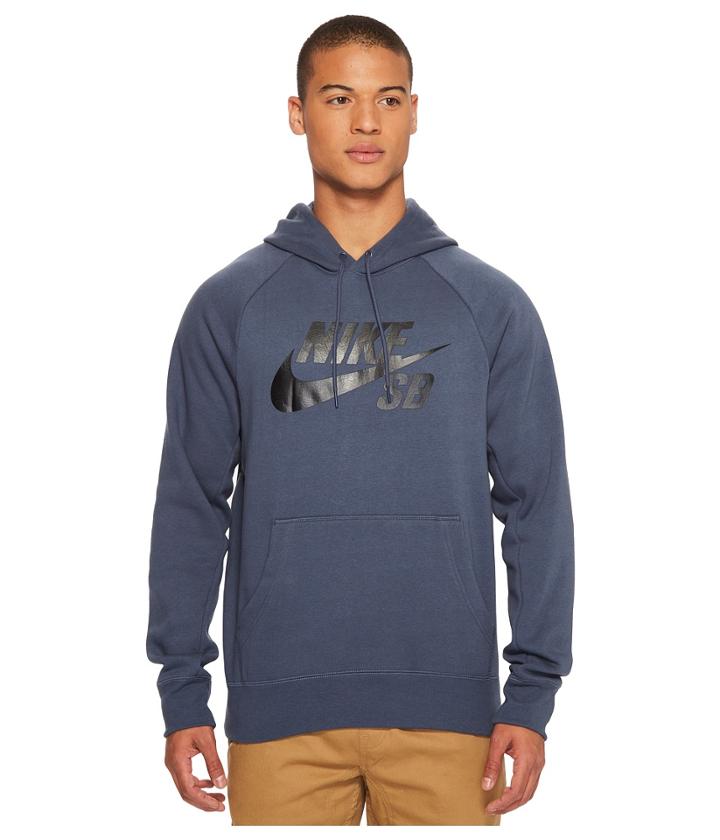 Nike Sb Sb Icon Hoodie (thunder Blue/black) Men's Sweatshirt