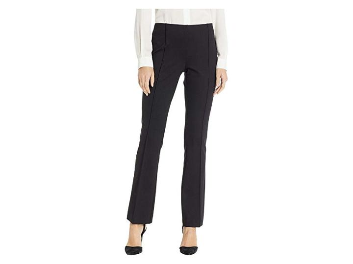 Elliott Lauren Ponte Hidden Elastic Bootcut Pull-on Pants With Seam Detail (black) Women's Casual Pants
