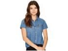 Levi's(r) Womens Larissa Short Sleeve Western (love Blue) Women's Short Sleeve Pullover