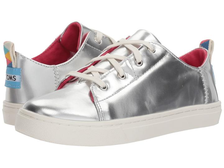 Toms Kids Lenny (little Kid/big Kid) (silver Specchio) Girl's Shoes