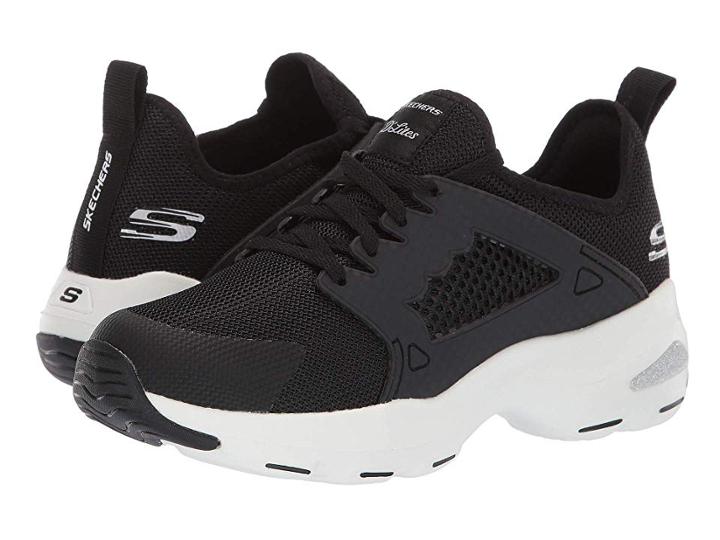 Skechers Street D'lites (black/white) Women's Shoes