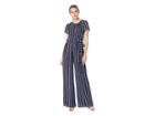 Michael Michael Kors Mega Railroad Stripe Jumpsuit (true Navy/white) Women's Jumpsuit & Rompers One Piece
