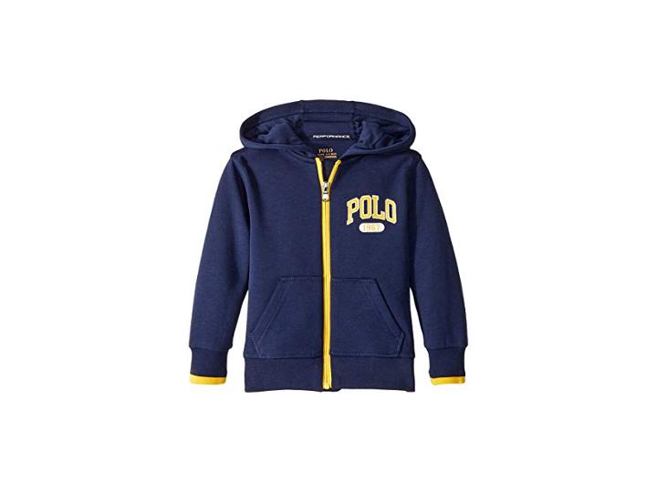Polo Ralph Lauren Kids Double Knit Graphic Hoodie (toddler) (spring Navy) Boy's Sweatshirt