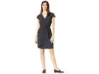 Nevereven Pleated Cross Front Dress (caviar) Women's Dress