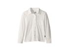Nununu Button Shirt (little Kids/big Kids) (white) Boy's Long Sleeve Button Up