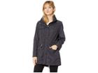 Michael Michael Kors Snap Front Multi Pocket Rain Jacket M322930gz (navy) Women's Coat