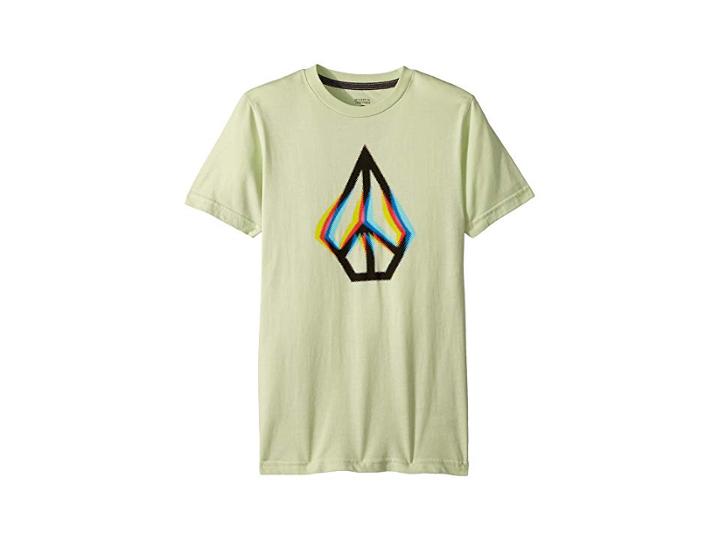 Volcom Kids Peace Blur Short Sleeve Tee (big Kids) (mist Green) Boy's T Shirt