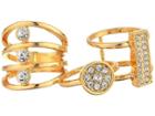 Guess Three-piece Ring Set With Crystal Stones (gold) Ring