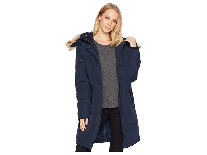 Sam Edelman 3/4 Hooded Parka (navy) Women's Coat