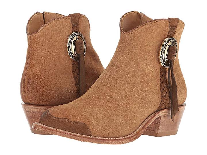 Lucchese Isabel (butterscotch Suede) Cowboy Boots
