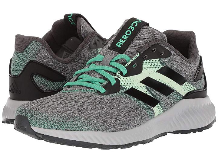 Adidas Running Aerobounce (core Black/aero Green/hi-res Green) Women's Running Shoes