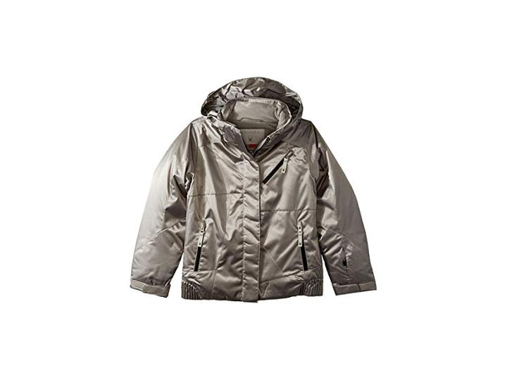 Spyder Kids Lola Jacket (big Kids) (silver/silver/black) Girl's Jacket