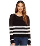 Splendid Stripe Pullover (black/natural) Women's Clothing