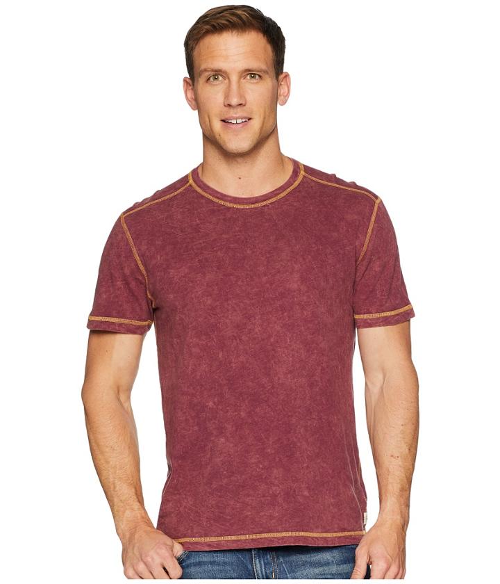 Agave Denim Snapper Rock Short Sleeve Crew Neck T-shirt (grape Wine) Men's Short Sleeve Pullover
