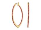 Vera Bradley Sparkling Small Hoop Earrings (gold Tone/pink) Earring