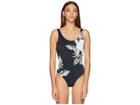 Onia Kelly One-piece (black Multi/cockatoo) Women's Swimsuits One Piece