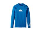 Quiksilver Kids All Time Long Sleeve Rashguard (big Kids) (electric Blue) Boy's Swimwear