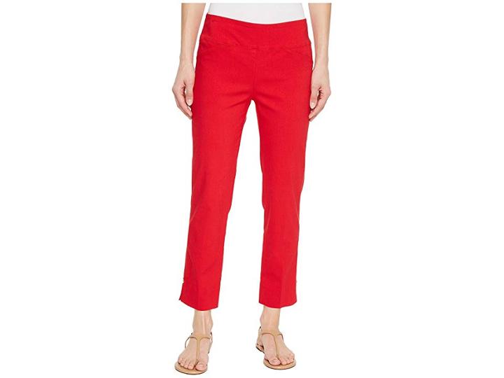 Elliott Lauren Pull-on Crop Pants With Side Slit Rivet Detail (red) Women's Casual Pants