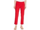 Elliott Lauren Pull-on Crop Pants With Side Slit Rivet Detail (red) Women's Casual Pants