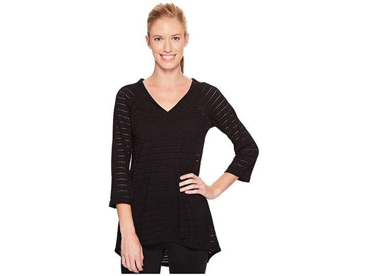 Stonewear Designs Drishti Eyelet Pullover (black) Women's Clothing