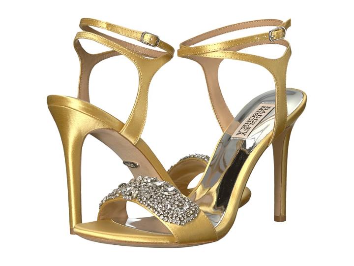 Badgley Mischka Hailey (banana Cream Satin) High Heels