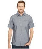 Smartwool Everyday Exploration Chambray Short Sleeve Shirt (dark Blue) Men's Clothing