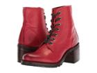 Frye Sabrina 6g Lace Up (burnt Red Polished Soft Full Grain) Women's Lace-up Boots