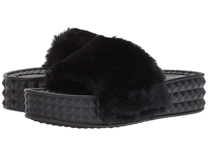 Dirty Laundry Sonny Fur (black) Women's Slide Shoes