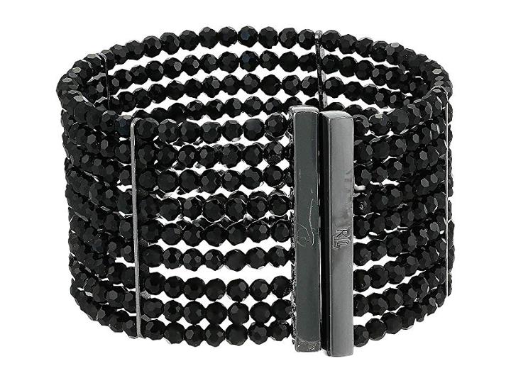Lauren Ralph Lauren Multi Row Cuff Bracelet (jet) Bracelet