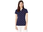 U.s. Polo Assn. Dot Polo Scallop Collar (evening Blue) Women's Clothing