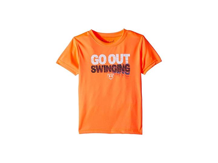 Under Armour Kids Go Out Swinging Short Sleeve Tee (toddler) (magma Orange) Boy's T Shirt