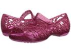 Crocs Kids Isabella Glitter Jelly Flat Ps (toddler/little Kid) (fuchsia/candy Pink) Girls Shoes