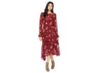 Astr The Label Mona Dress (burgundy Floral) Women's Dress