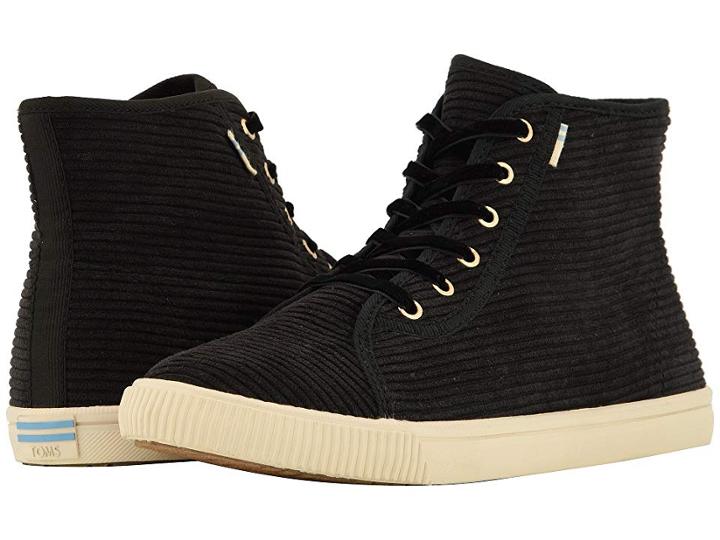 Toms Camarillo (black Corduroy) Women's Lace Up Casual Shoes