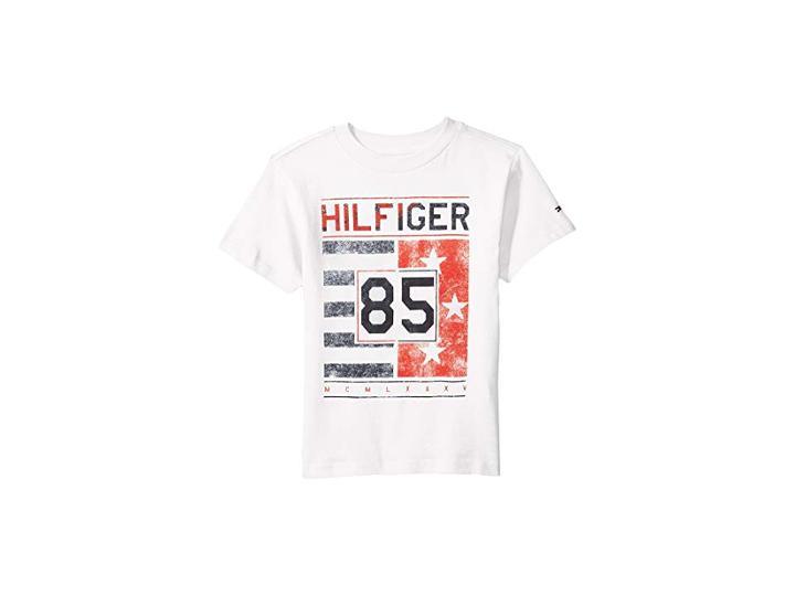 Tommy Hilfiger Kids All-american Graphic Tee (toddler/little Kids) (white) Boy's T Shirt