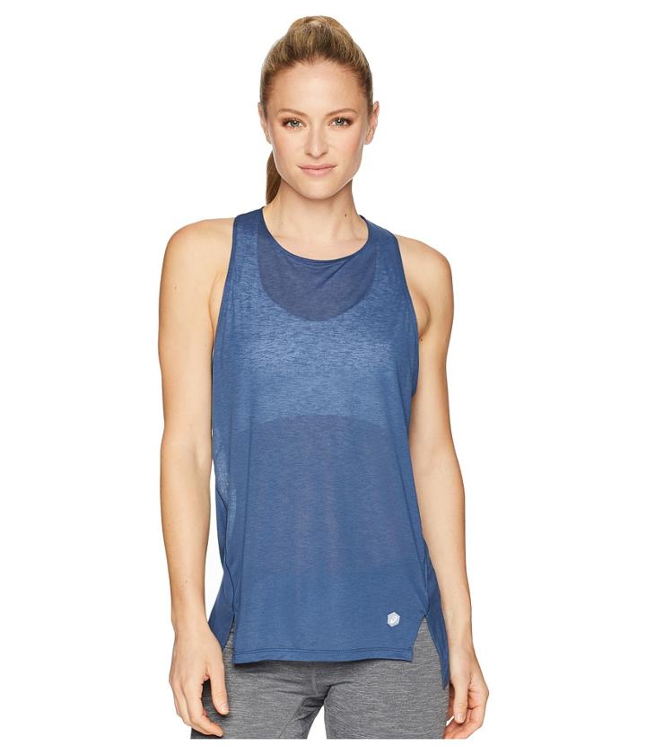 Asics Cool Tank Top (dark Blue) Women's Sleeveless