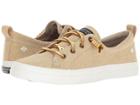 Sperry Crest Vibe Washed Linen (gold Metallic) Women's Lace Up Casual Shoes