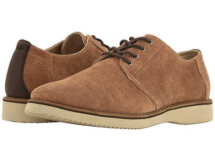 Toms Preston (bark Micro Corduroy) Men's Lace Up Casual Shoes
