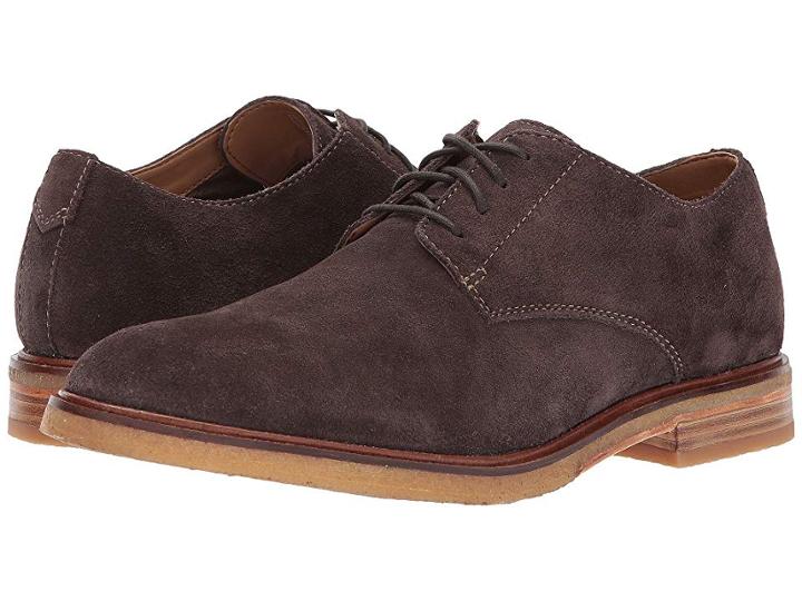 Clarks Clarkdale Moon (dark Brown Suede) Men's Lace Up Cap Toe Shoes