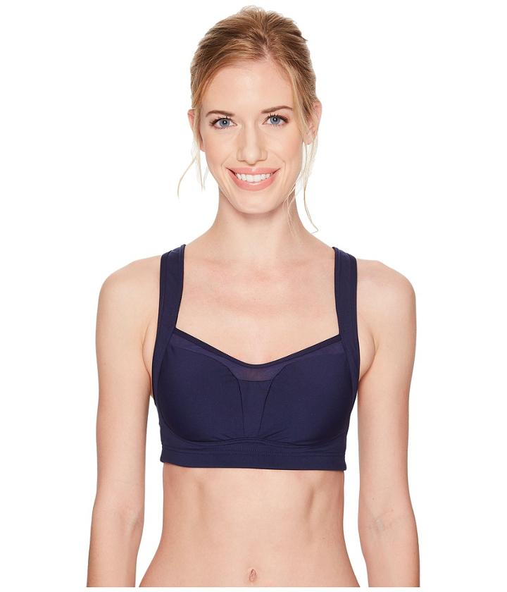 Tyr Solid Lily Top (navy) Women's Swimwear