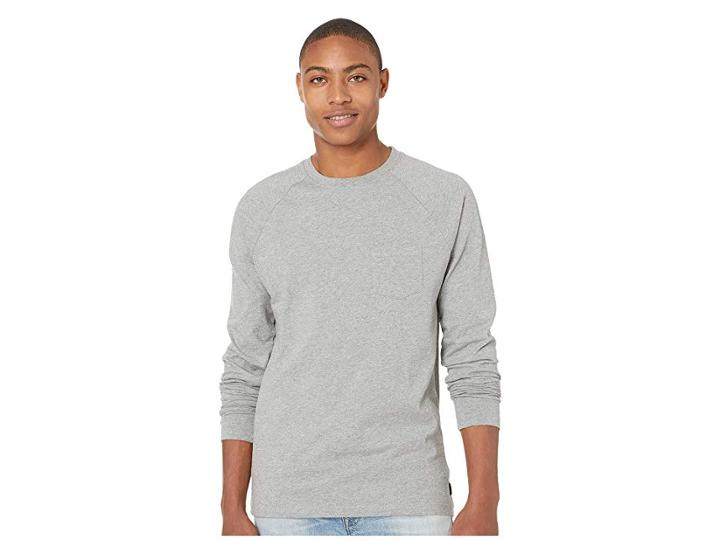 Roark Artifact Long Sleeve Knit (grey Heather) Men's Clothing