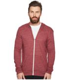 Alternative L/s Zip Hoodie (eco True Currant) Men's Sweatshirt