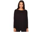 Tasc Performance Balance Loose Fit Long Sleeve Top (black Slub) Women's Clothing