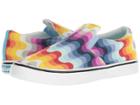 Native Shoes Miles Denim Print (white Wash/shell White/rainbow Wave) Shoes