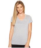 Under Armour Ua Techtm Twist V-neck (steel) Women's Short Sleeve Pullover